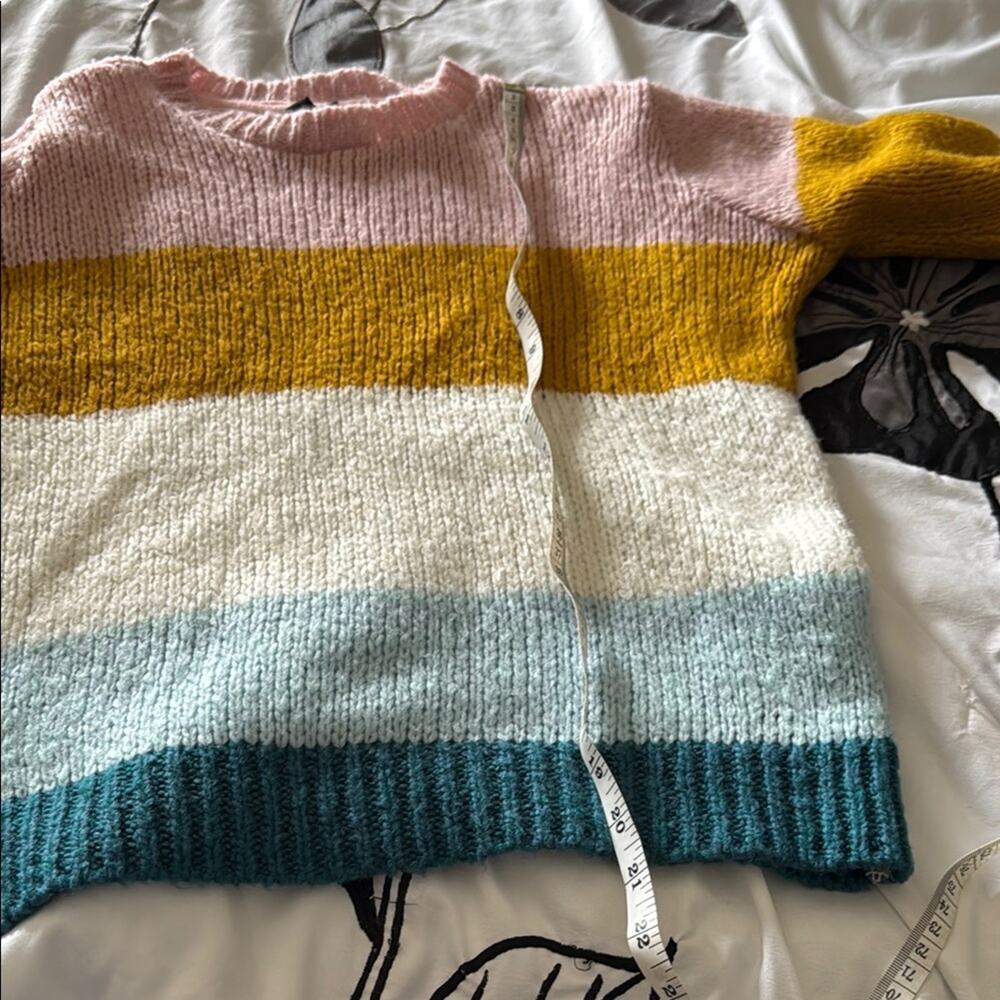 Topshop | Colorful Color Block Sweater Size 2 - Picture 10 of 10